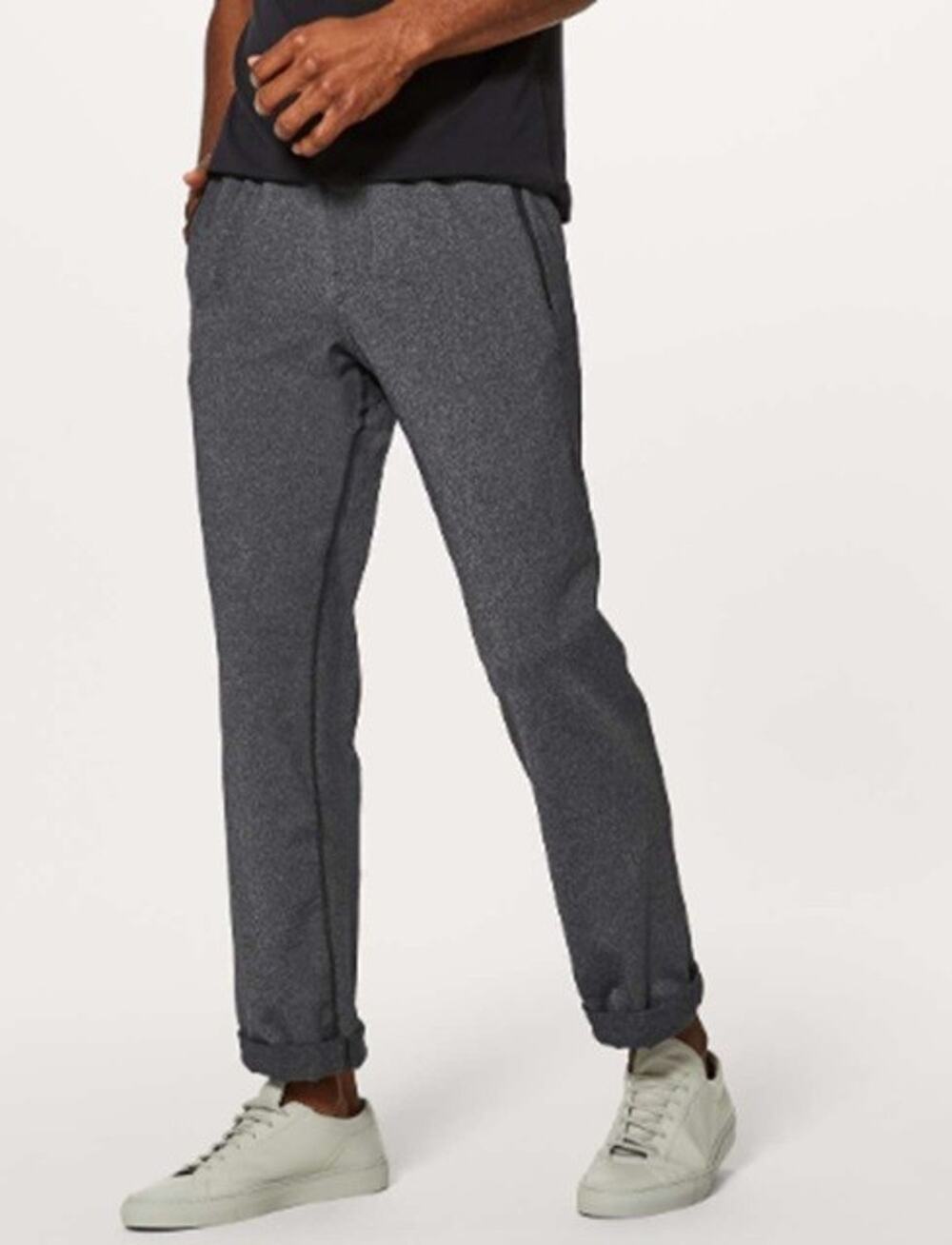 Lululemon Men's Sz XL Discipline Pant 32" Inseam Heathered Black Grey